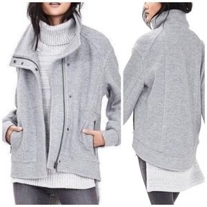 Banana Republic Gray Cocoon Moto Jacket